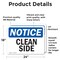 Signmission Clean Side, 24 in W x Rectangle, Vinyl Decal OS-2PACK-NS-D-1824-L-10623 - alternate 2